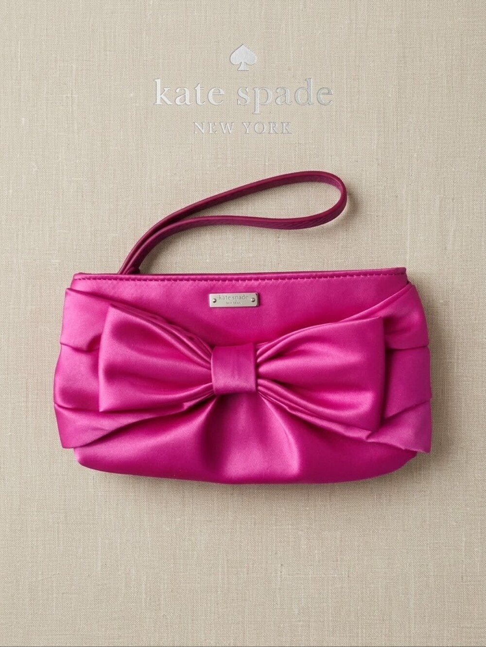 Kate Spade Satin Bow Wristlet